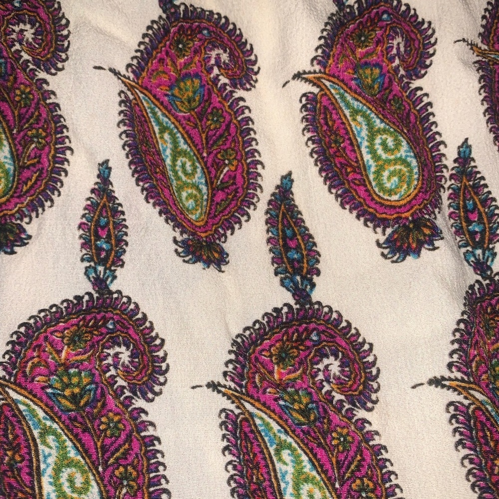 Anthropologie scarf paisley print casual shorts S - Picture 7 of 8
